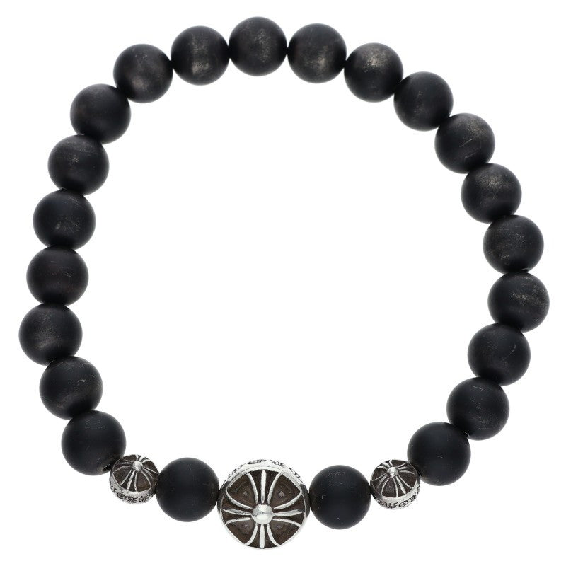 Chrome Hearts 8mm Onyx Bead Bracelet Black