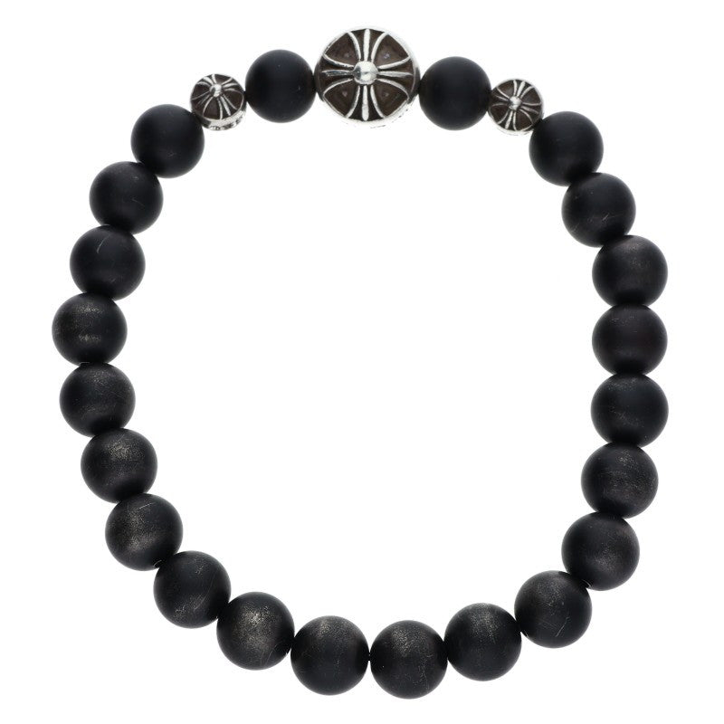 Chrome Hearts 8mm Onyx Bead Bracelet Black