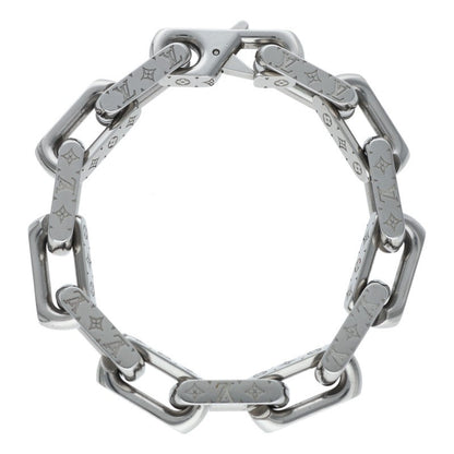 Louis Vuitton Monogram Engraved Chain Bracelet (Silver 45.67g)