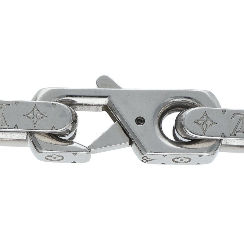 Louis Vuitton Monogram Engraved Chain Bracelet (Silver 45.67g)