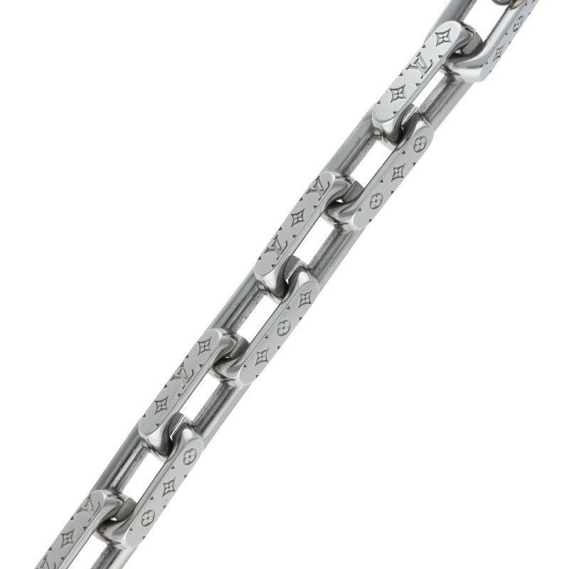 Louis Vuitton Monogram Engraved Chain Bracelet (Silver 45.67g)