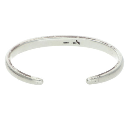 REDMAN Half Round Silver Bangle Size ONE SIZE