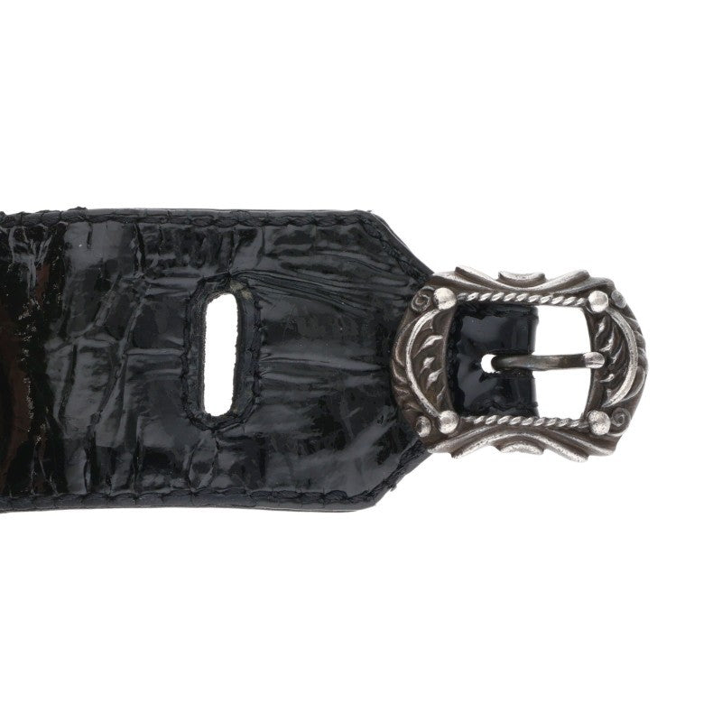 Chrome Hearts RR TINY BUCKLE Patent Alligator