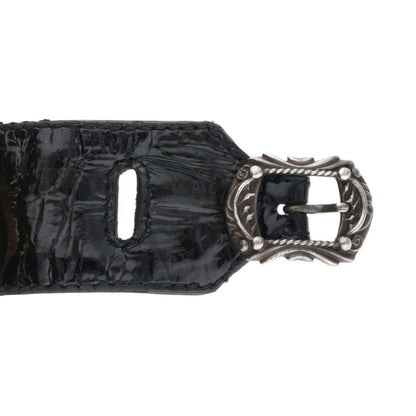 Chrome Hearts RR TINY BUCKLE Patent Alligator