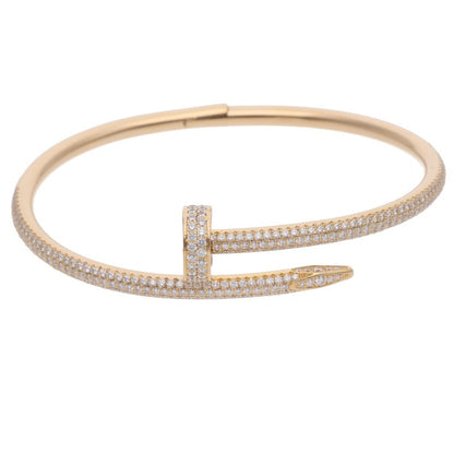 Cartier Juste Un Clou K18YG Diamond Bracelet Size ONE SIZE