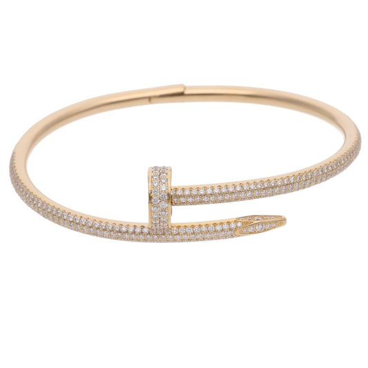Cartier Juste Un Clou K18YG Diamond Bracelet Size ONE SIZE
