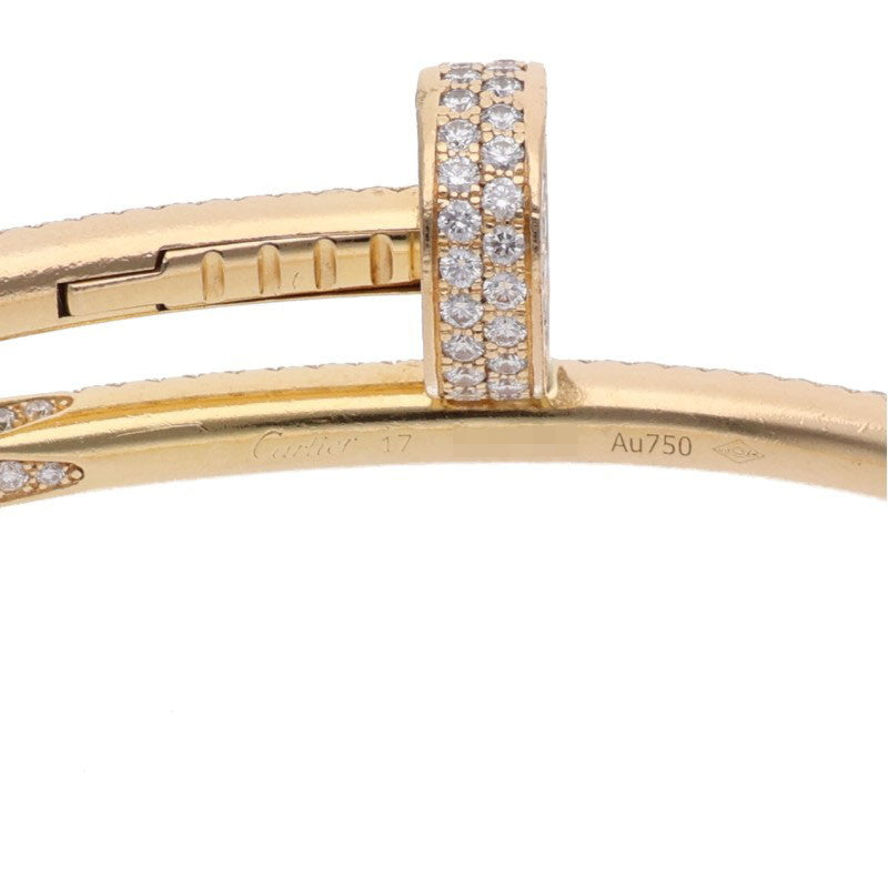 Cartier Juste Un Clou K18YG Diamond Bracelet Size ONE SIZE