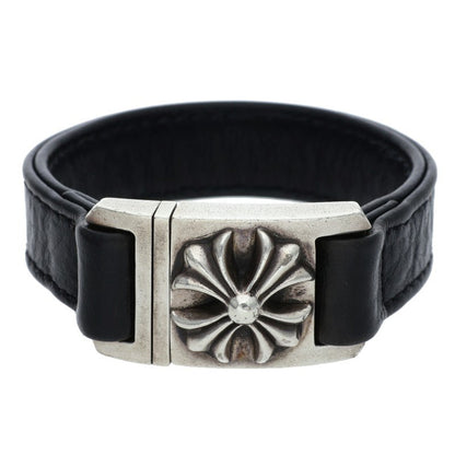 Chrome Hearts Harness Clasp Leather Bracelet Size ONE SIZE