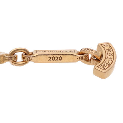 Chrome Hearts 22K Paper E Chain Gold Bracelet Size Yellow