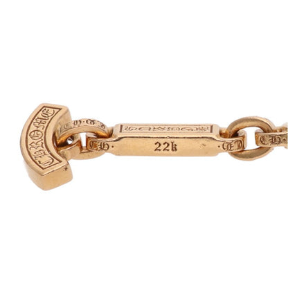 Chrome Hearts 22K Paper E Chain Gold Bracelet Size Yellow