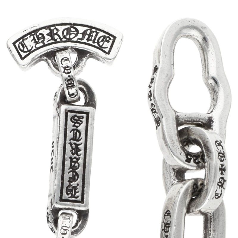 Chrome Hearts Paper E Chain Silver Bracelet