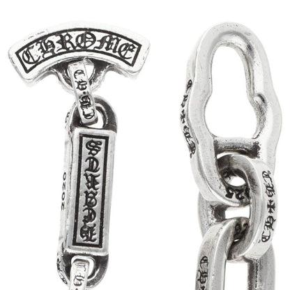 Chrome Hearts Paper E Chain Silver Bracelet