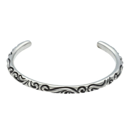 Chrome Hearts Scroll Band Silver Bangle