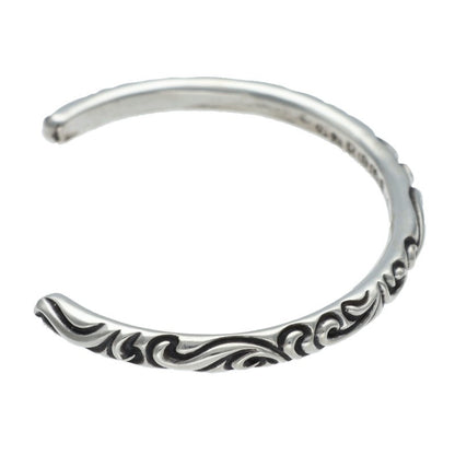Chrome Hearts Scroll Band Silver Bangle