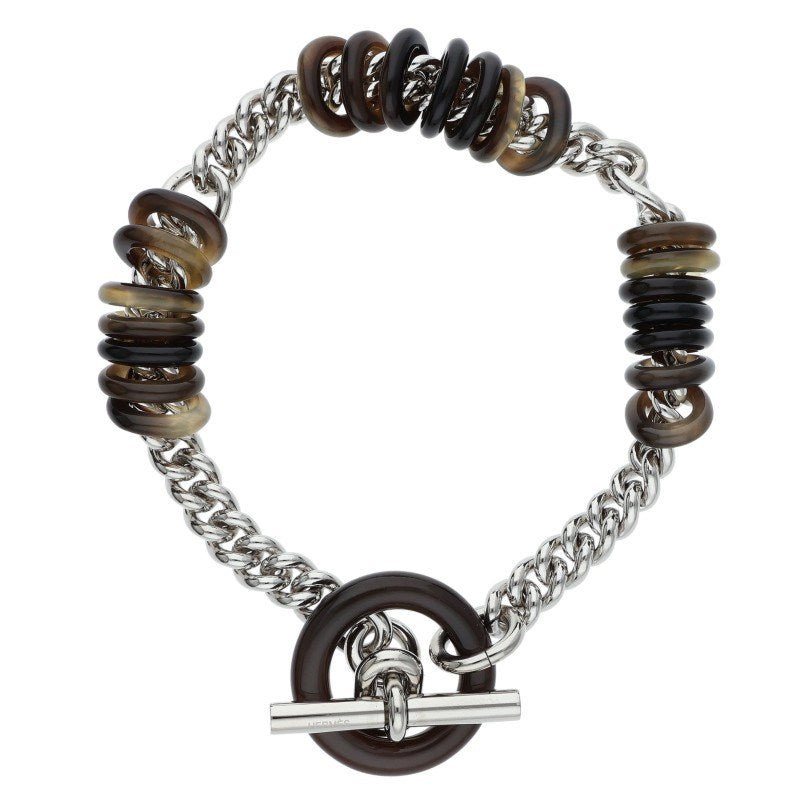 HERMES Theoreme Metal Buffalo Horn Bracelet Size ONE SIZE