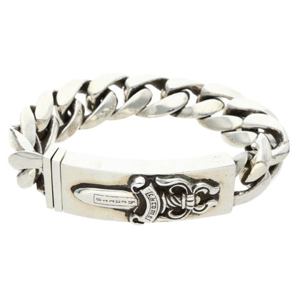 Chrome Hearts Dagger ID Classic Link Bracelet Size Silver