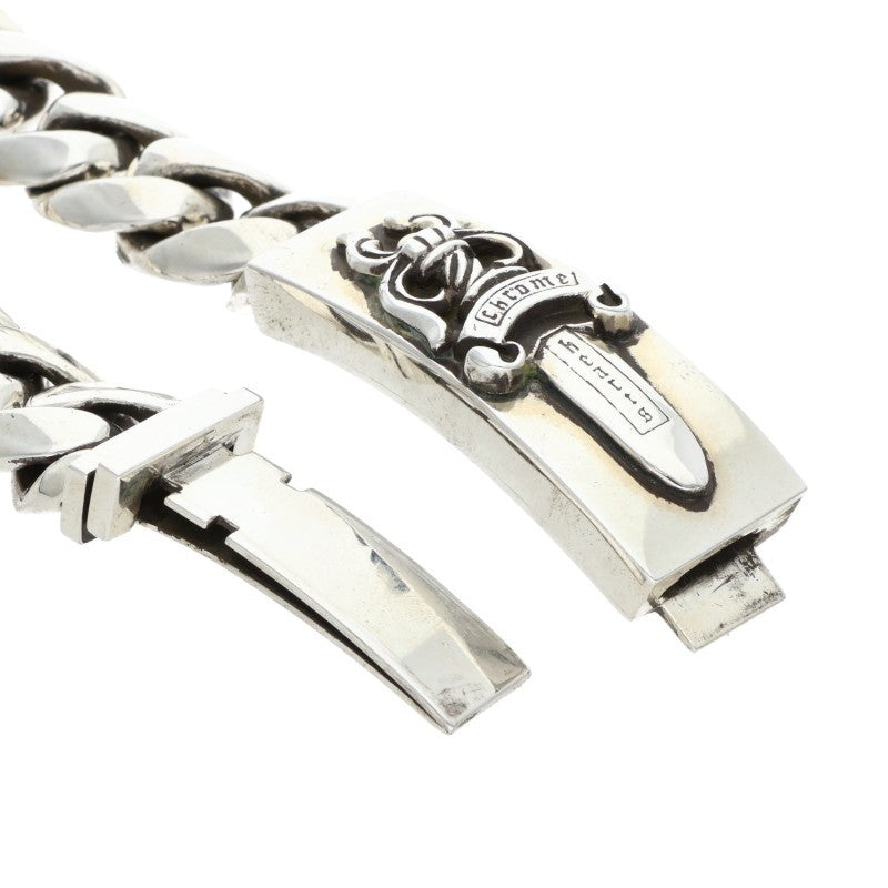 Chrome Hearts Dagger ID Classic Link Bracelet Size Silver