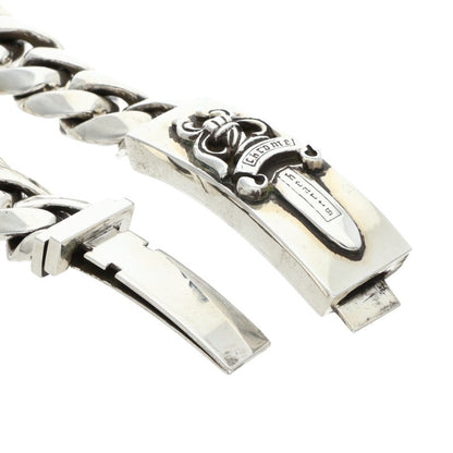 Chrome Hearts Dagger ID Classic Link Bracelet Size Silver
