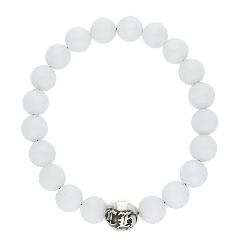 Chrome Hearts 10mm White Silver Bead Bracelet