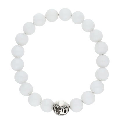 Chrome Hearts 10mm White Silver Bead Bracelet