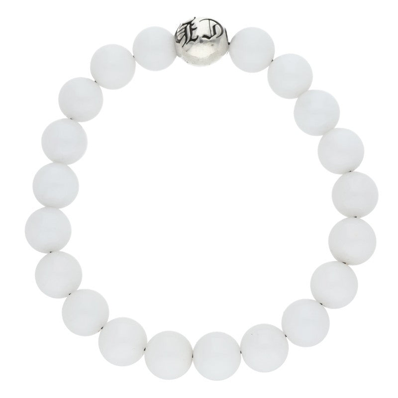 Chrome Hearts 10mm White Silver Bead Bracelet
