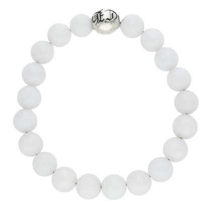 Chrome Hearts 10mm White Silver Bead Bracelet