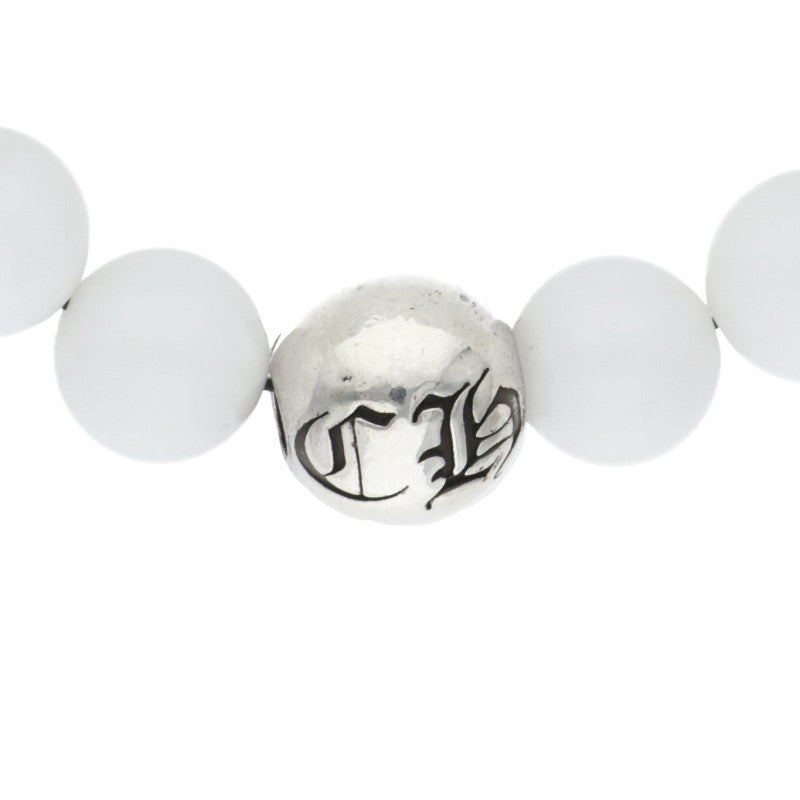 Chrome Hearts 10mm White Silver Bead Bracelet