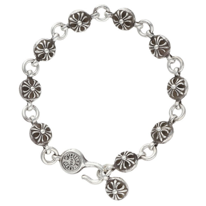 Chrome Hearts No.2 Cross Ball Silver Bracelet Size ONE SIZE