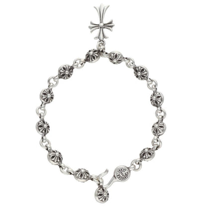 Chrome Hearts #1 Cross Ball Silver Bracelet Size ONE SIZE