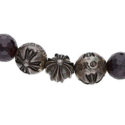 Chrome Hearts 8mm Garnet Bead Bracelet Silver Size ONE SIZE