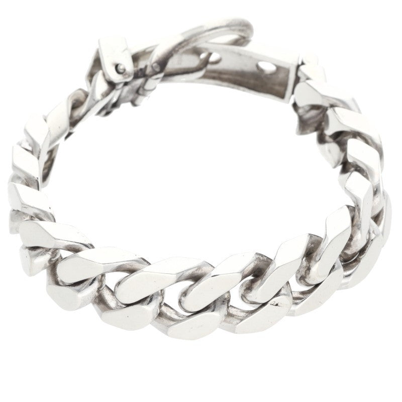 HERMES Boucleselier Chain Silver Bracelet Size ONE SIZE