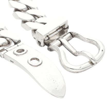 HERMES Boucleselier Chain Silver Bracelet Size ONE SIZE
