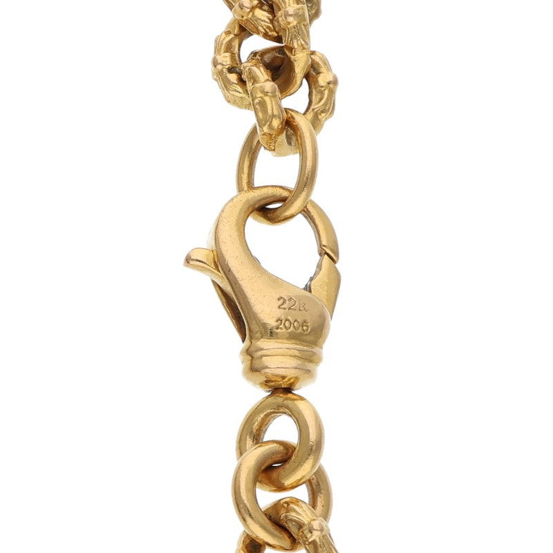 Chrome Hearts 22K Extra Fancy Mini Gold Bracelet Size 8INCH