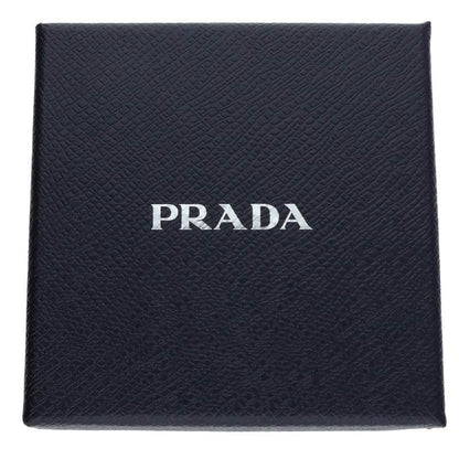 Prada Blue/Silver Triangle Leather Bracelet (Silver 15.41g)