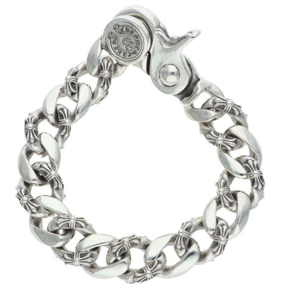Chrome Hearts Fancy Link Clip Silver Bracelet Size 15LINK
