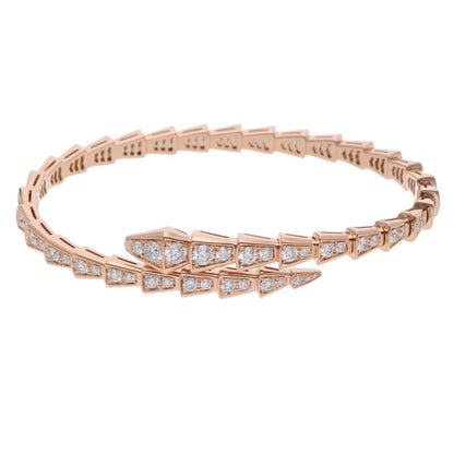 BVLGARI Serpenti K18PG Diamond Bracelet Size ONE SIZE