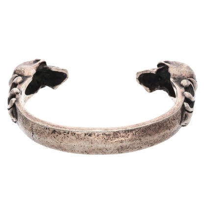 CRAZY PIG Early 90s Heavy 2 Skull Silver Size ONE SIZE