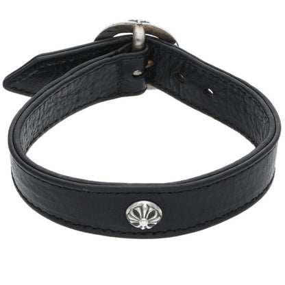 Chrome Hearts Gunslinger Cross Ball Leather Bracelet Size 11