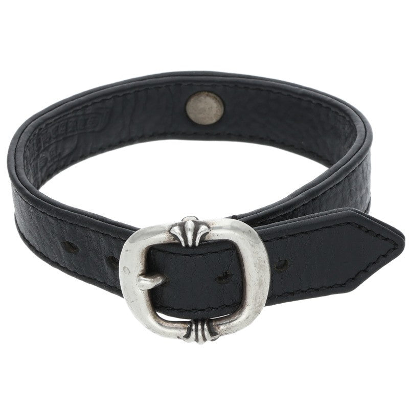 Chrome Hearts Gunslinger Cross Ball Leather Bracelet Size 11