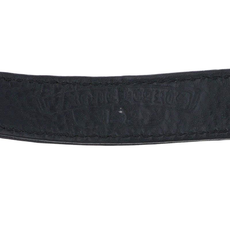 Chrome Hearts Gunslinger Cross Ball Leather Bracelet Size 11