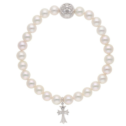 Chrome Hearts K18 White Gold Pearl Baby Fat Size ONE SIZE