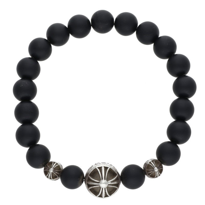 Chrome Hearts 8mm Black Onyx Bead Bracelet Size ONE SIZE