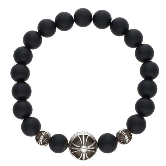 Chrome Hearts 8mm Black Onyx Bead Bracelet Size ONE SIZE