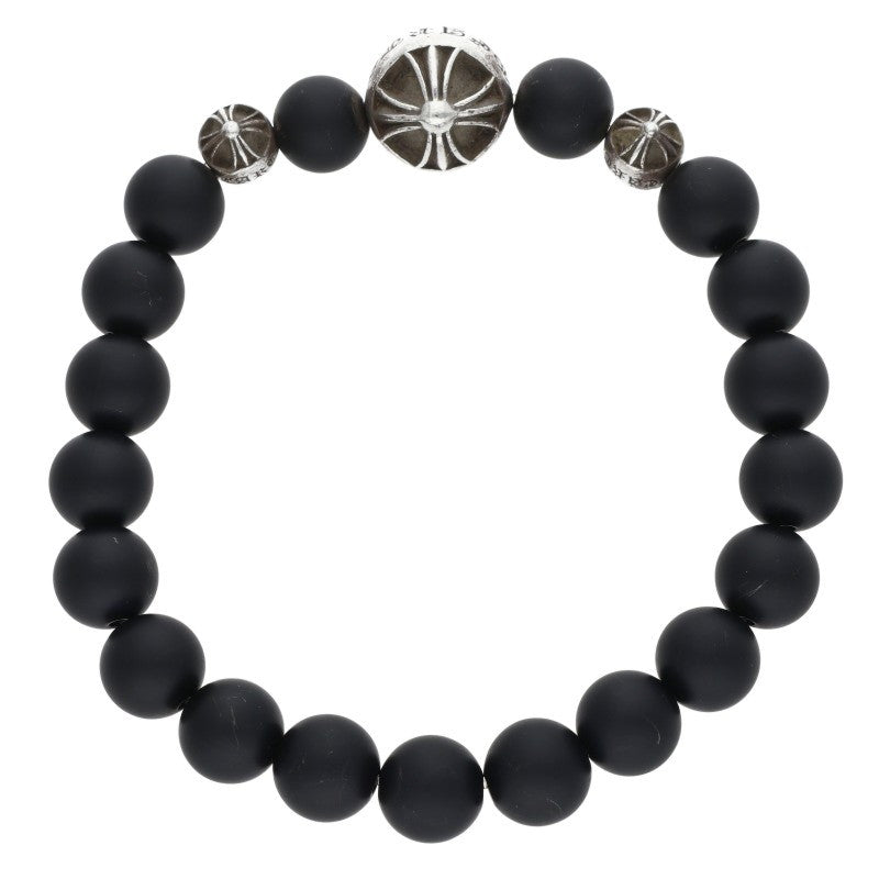Chrome Hearts 8mm Black Onyx Bead Bracelet Size ONE SIZE