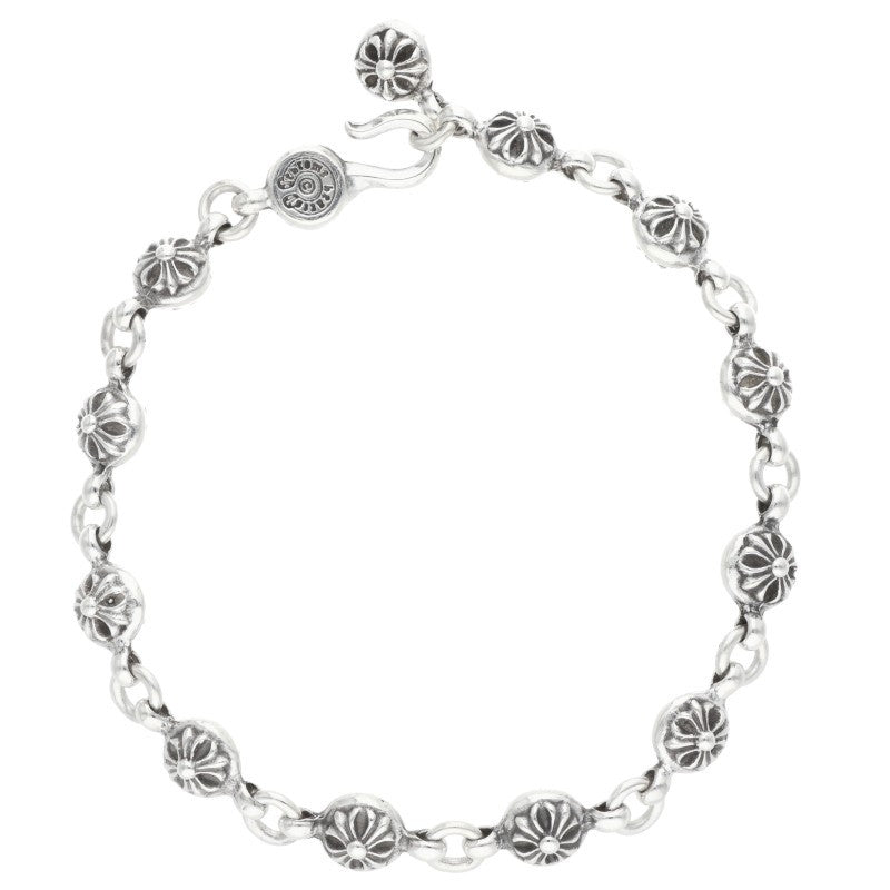 Chrome Hearts #1 Cross Ball Silver Bracelet Size ONE SIZE