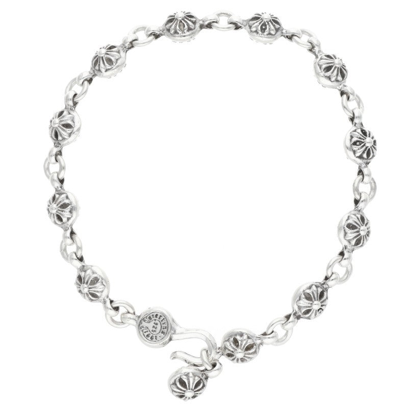 Chrome Hearts #1 Cross Ball Silver Bracelet Size ONE SIZE