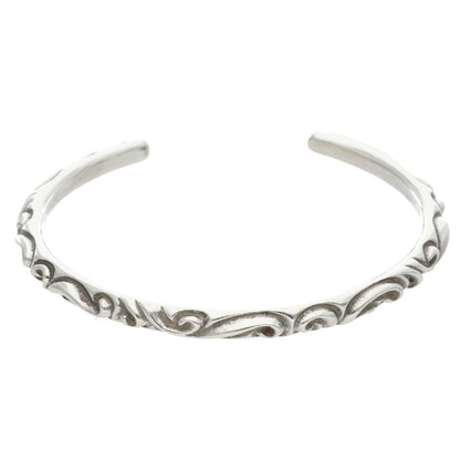Chrome Hearts BANGLE SCROLL Silver Bangle 925 Size ONE SIZE