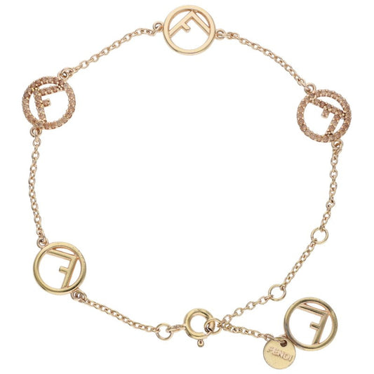 Fendi Logo Rhinestone Bangle (Silver 3.99g)