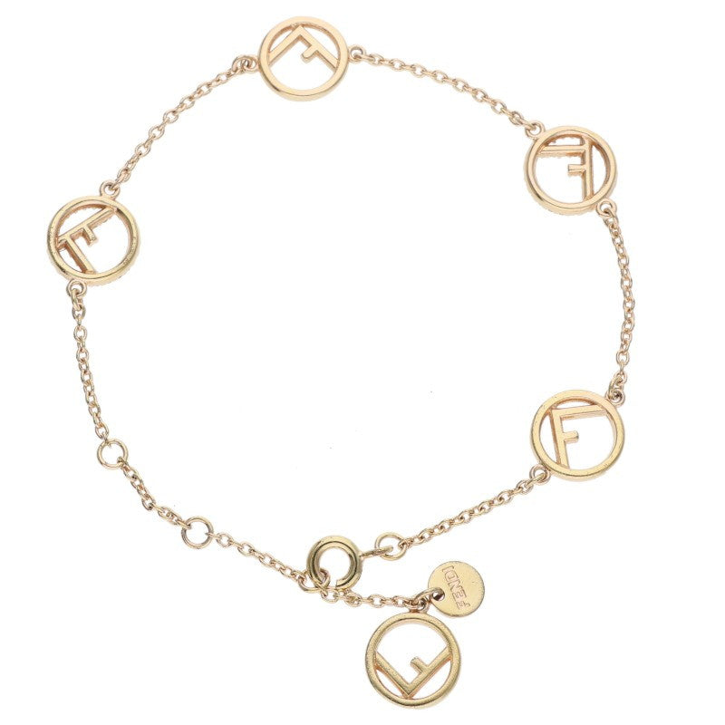 Fendi Logo Rhinestone Bangle (Silver 3.99g)