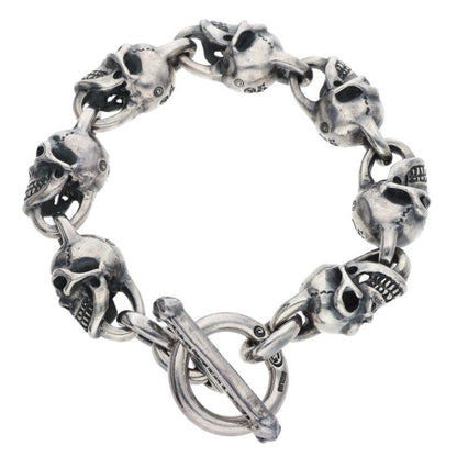 GABOR B-12MS All Skull Link Silver Bracelet Size ONE SIZE